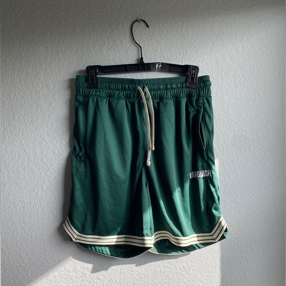 Vanquish Gym Shorts Green / White Medium - New With Tags